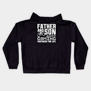 Father And Son Gaming Partners For Life Kids Hoodie